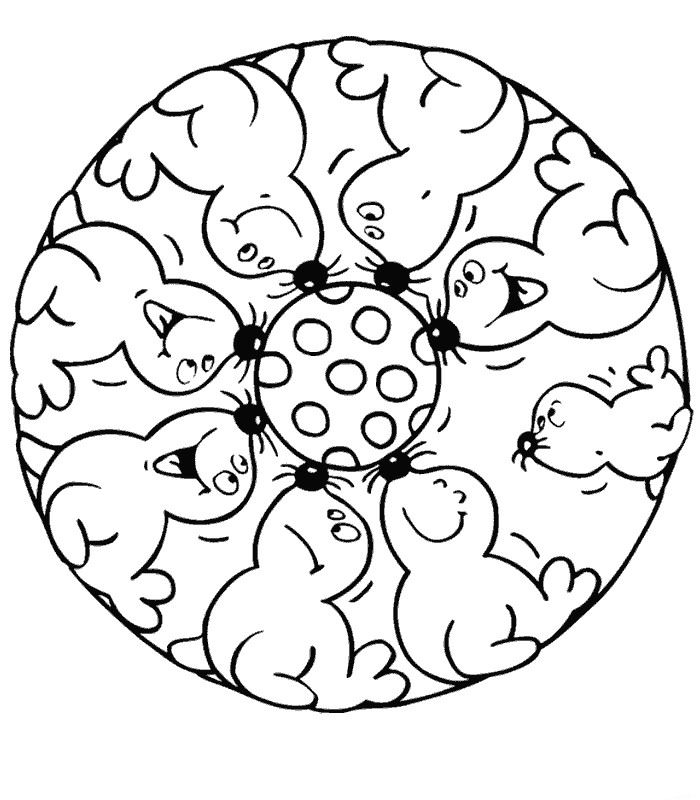 Plansa de colorat cu Mandala 35 29